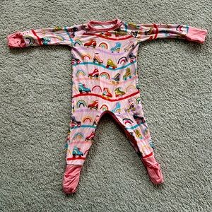 Little sleepies retro roller skates crescent zippy